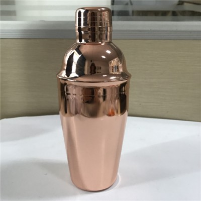 550ML cocktail shaker stainless steel with copper plating